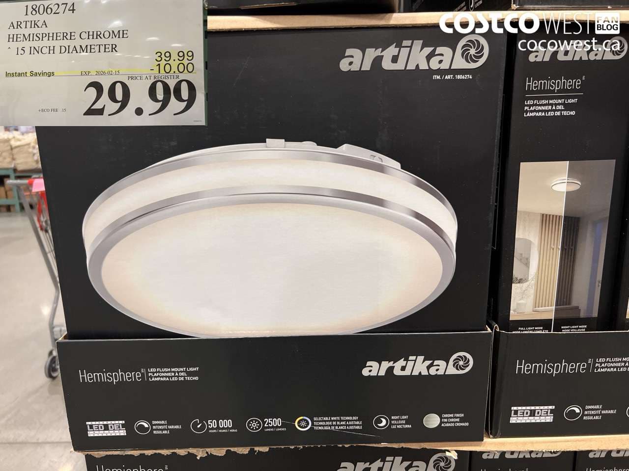 ARTIKA HEMISPHERE CHROME 15 INCH DIAMETER