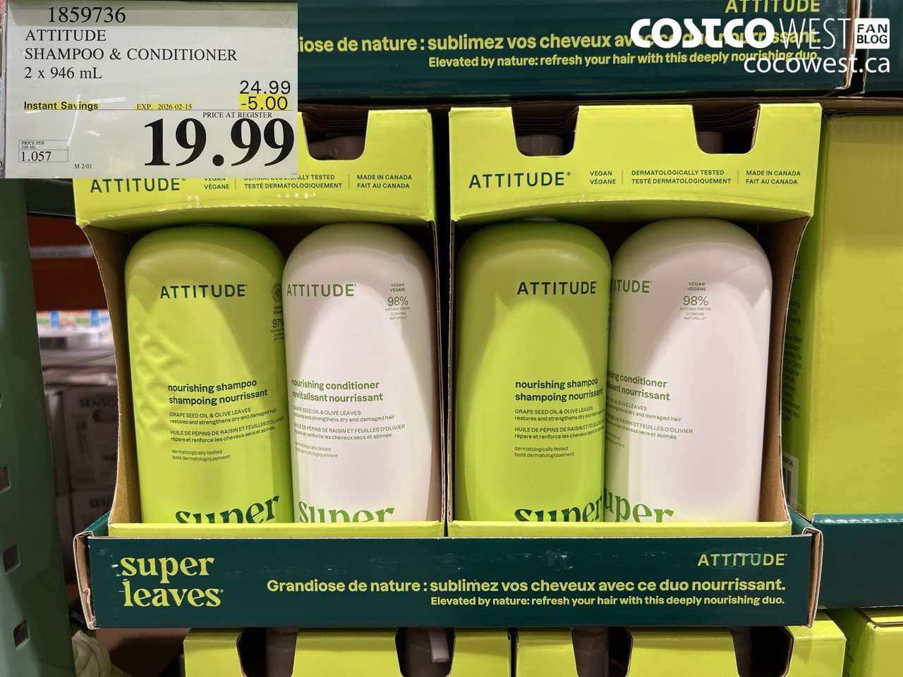 ATTITUDE SHAMPOO & CONDITIONER 2 X 946ML