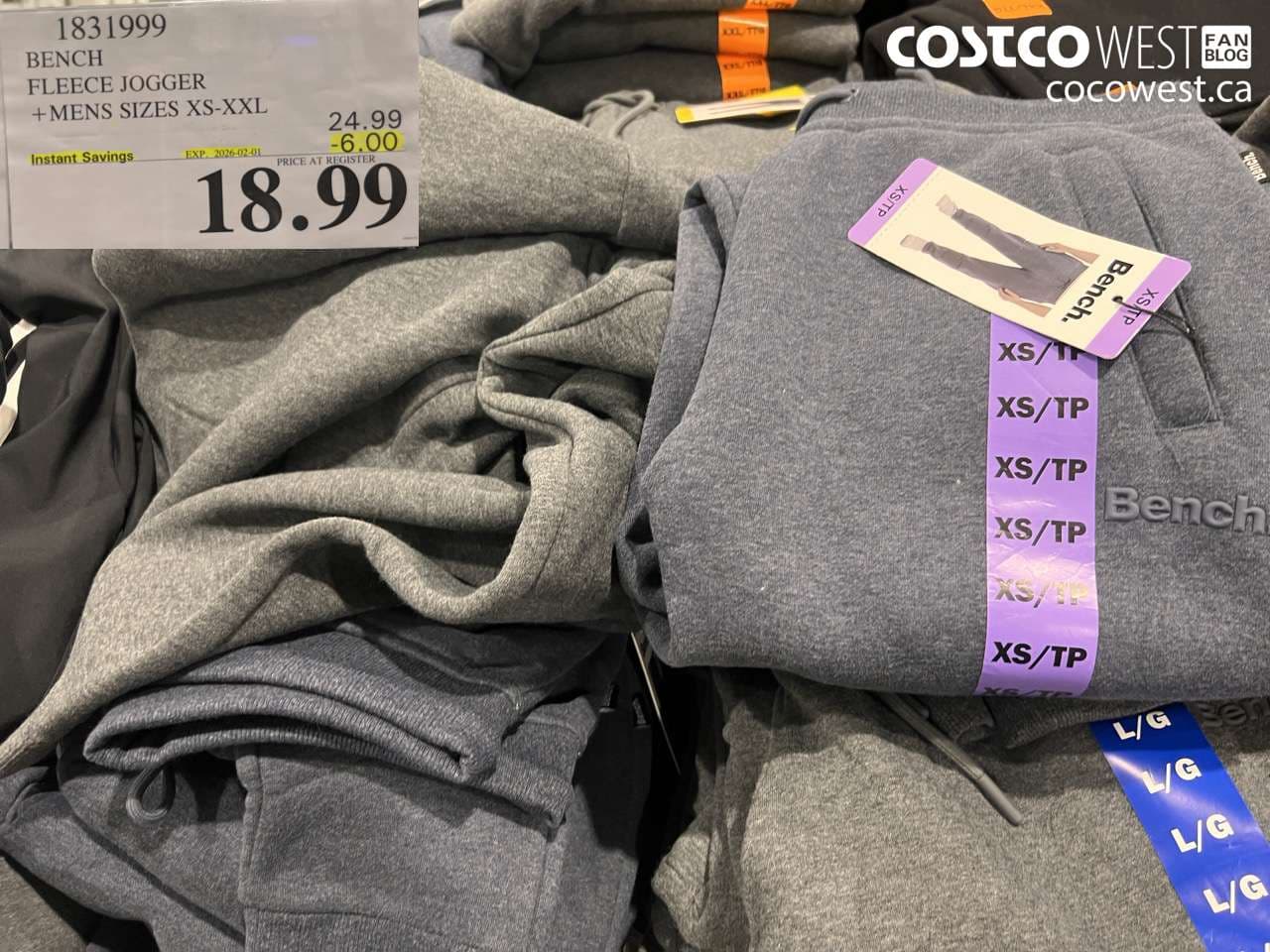 BENCH FLEECE JOGGER MENS SIZES XS-XXL