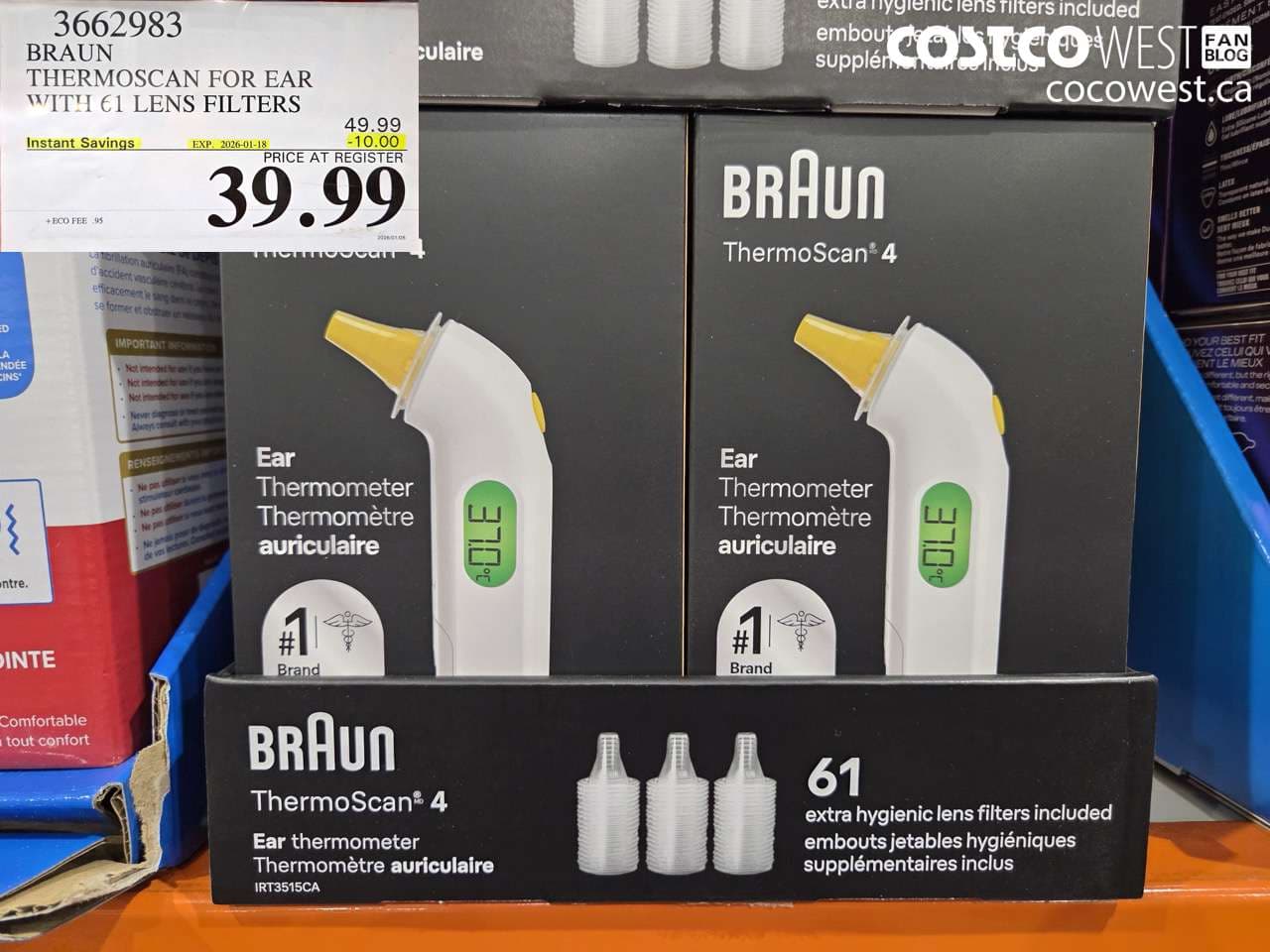 BRAUN THERMOSCAN4 EAR T12108P540 THERMOMETER
