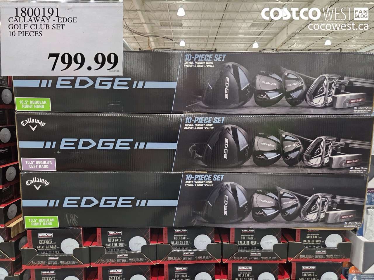 CALLAWAY EDGE GOLF CLUB SET 10 PIECES