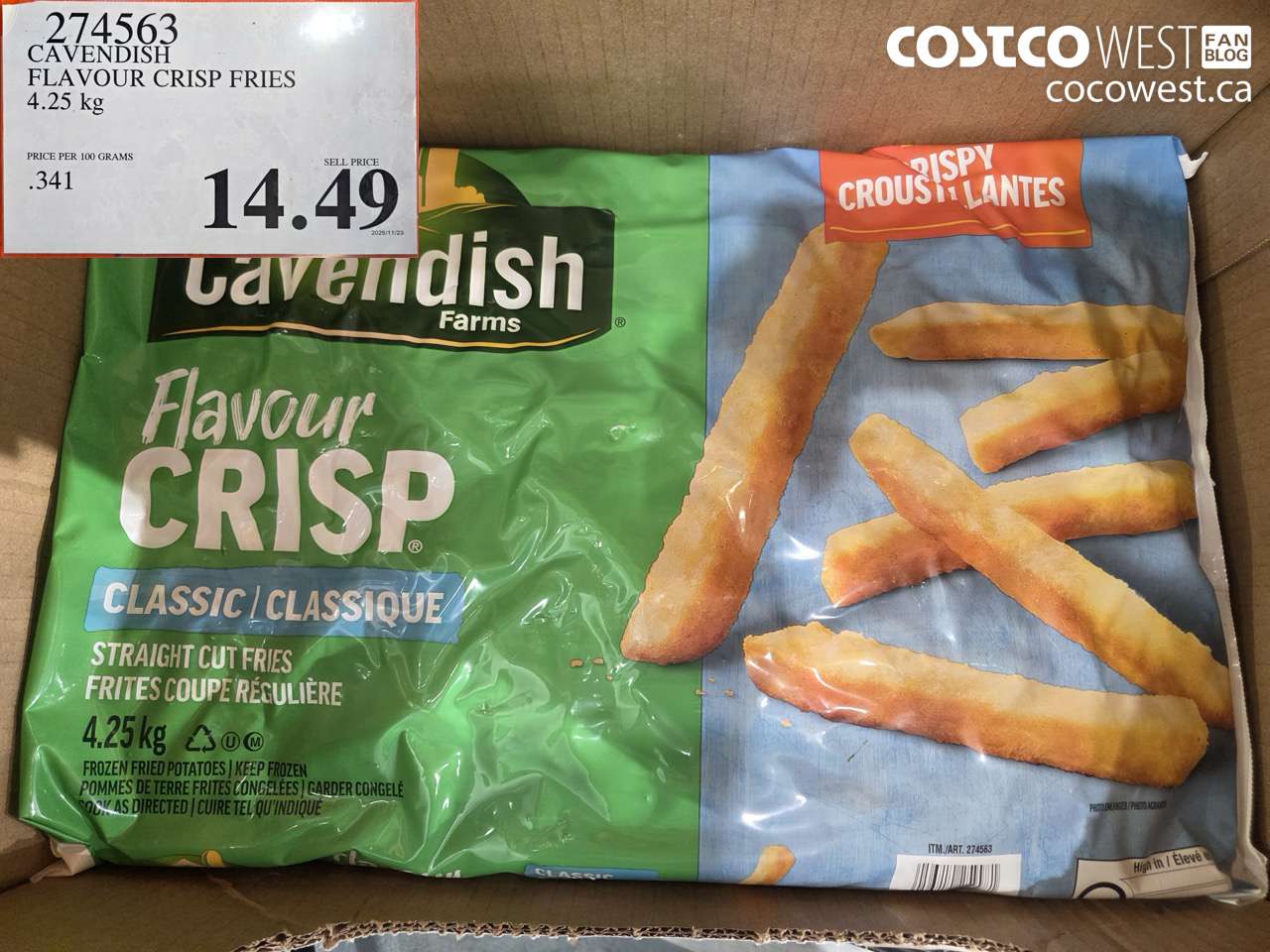 CAVENDISH FLAVOUR CRISP FRIES 4.25 KG