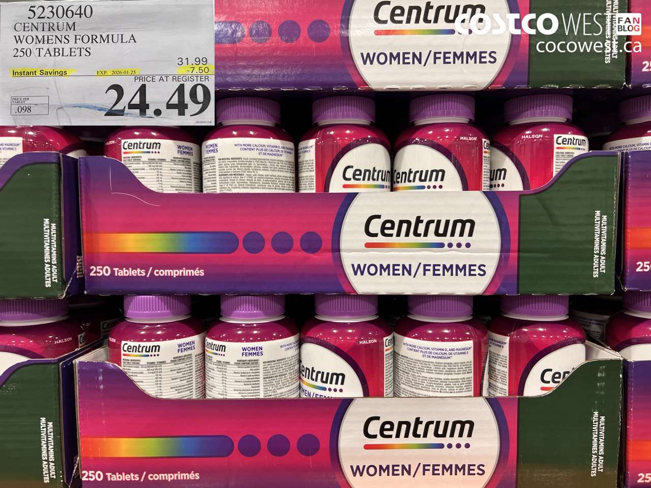 CENTRUM WOMEN 250 TABLETS