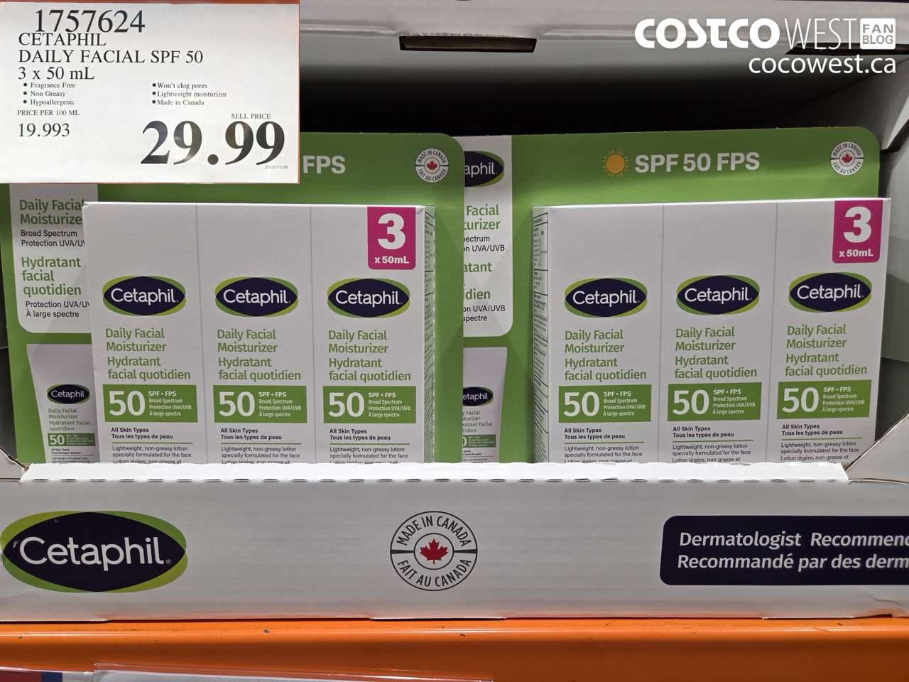 CETAPHIL DAILY FACIAL SPF 50 3 X 50ML