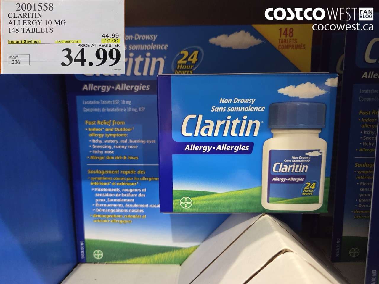 CLARITIN ALLERGY 10MG 148 TABLETS