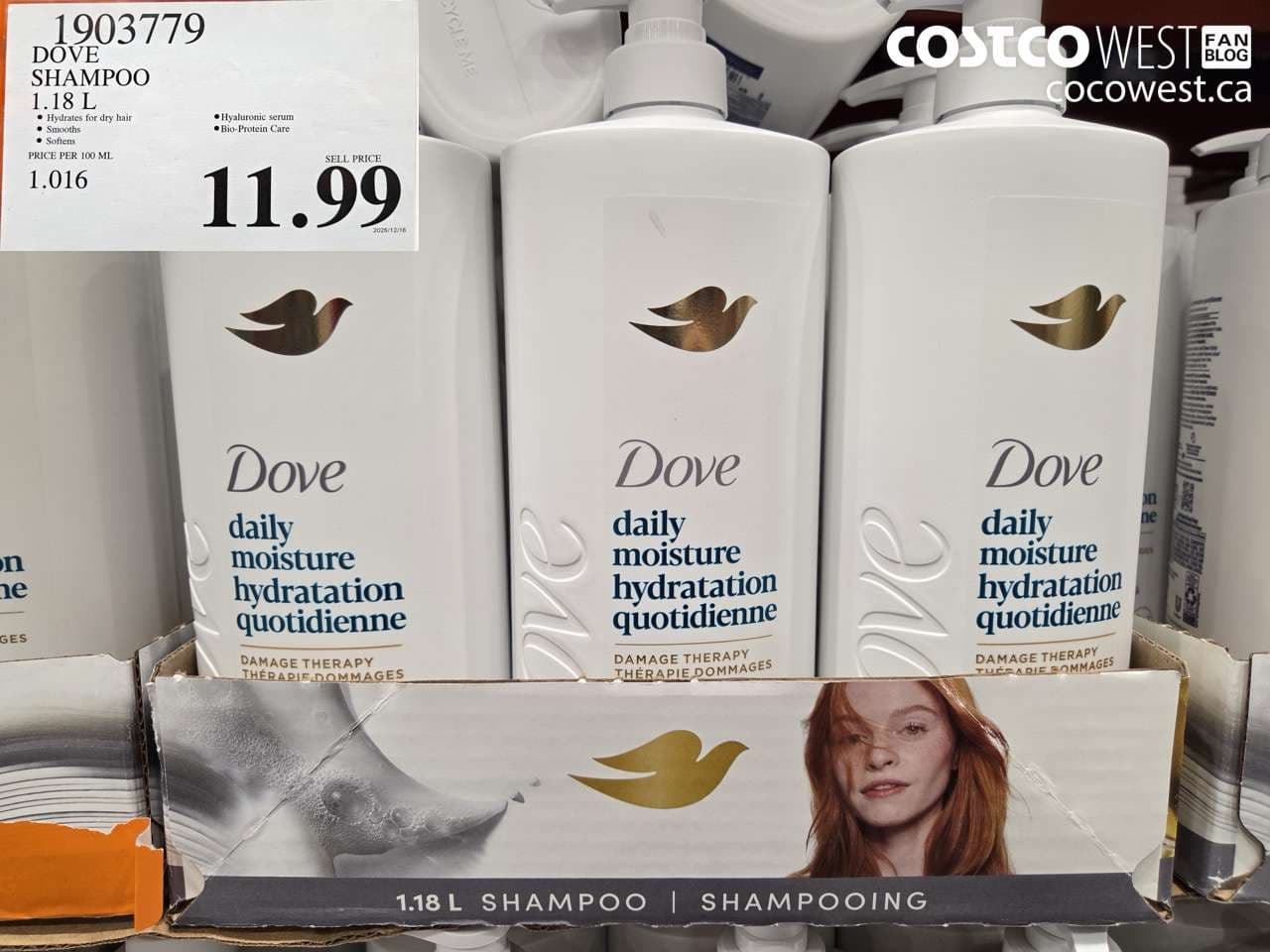 DOVE SHAMPOO 1.18L