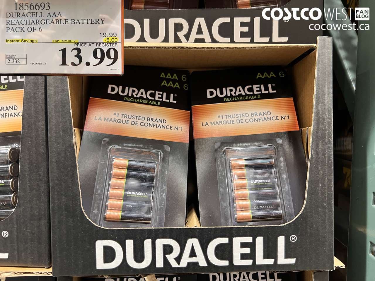 DURACELL AAA RECHARGEABLE BATTERY PACK OF 6