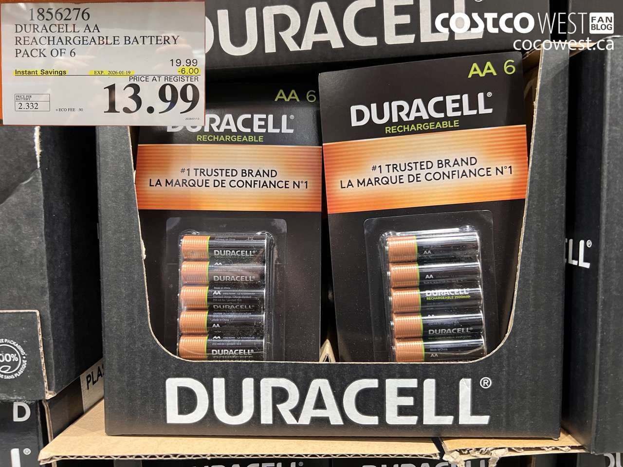 DURACELL AA RECHARGEABLE BATTERY PACK OF 6
