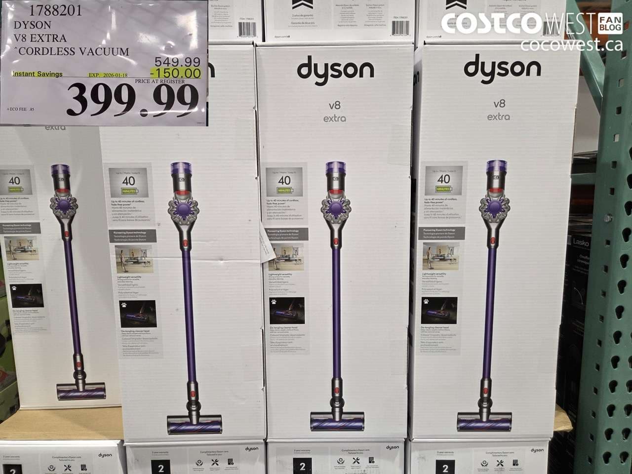 DYSON V8 EXTRA CORDLESS VACUUM