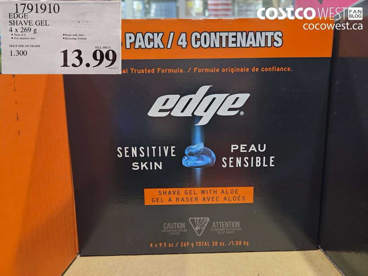 EDGE SHAVING GEL 4 X 269G