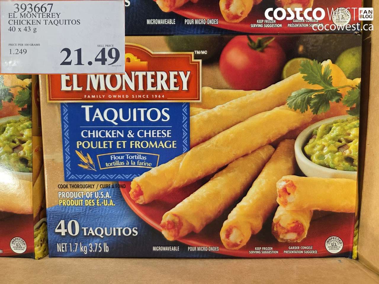 EL MONTEREY CHICKEN TAQUITOS 40 x 43 g