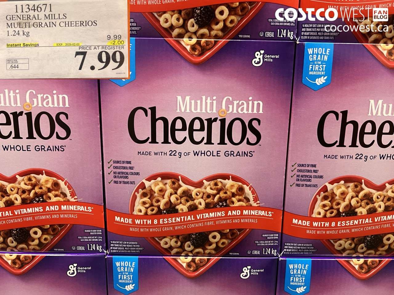 GENERAL MILLS MULTIGRAIN CHEERIOS 1.24 kg