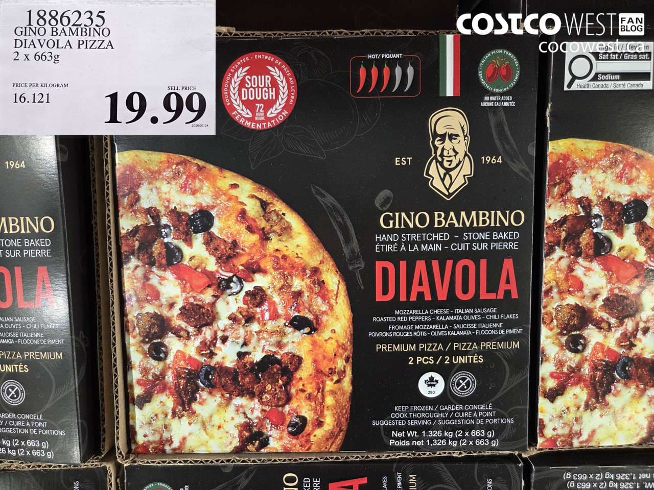 GINO BAMBINO DIAVOLA PIZZA 2 X 663G