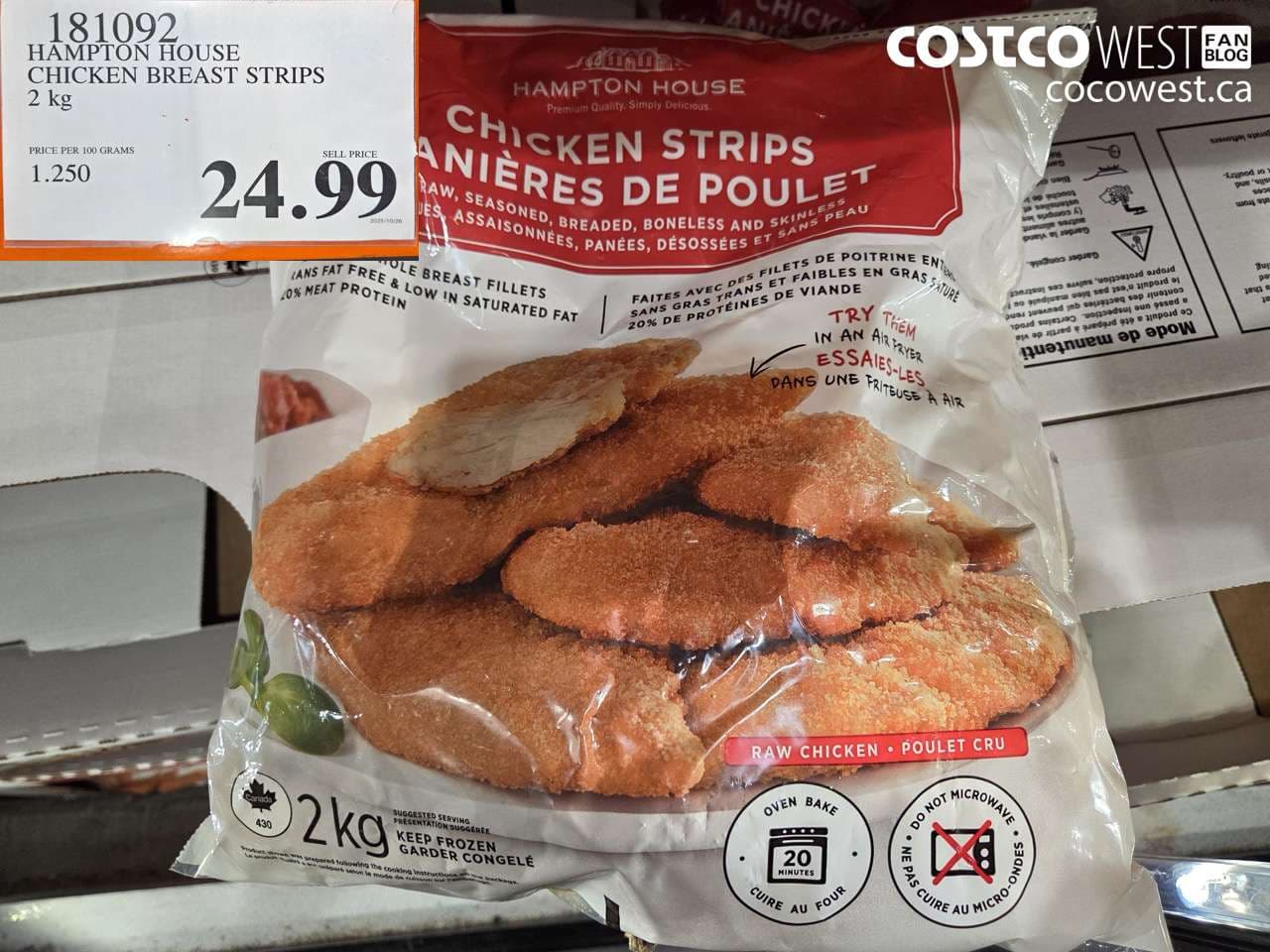 HAMPTON HOUSE CHICKEN BREAST STRIPS 2 kg