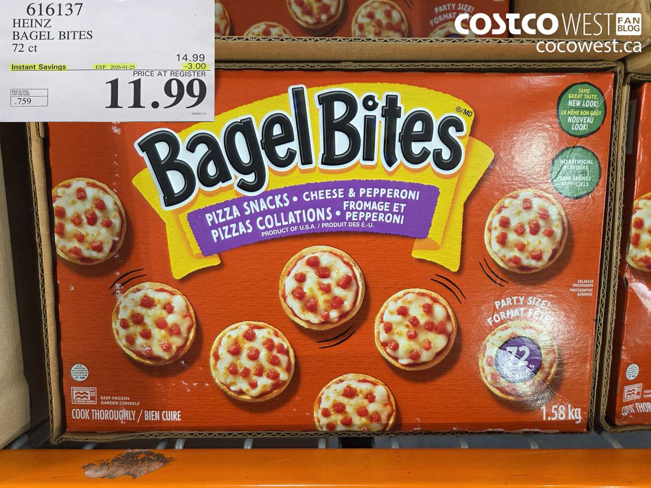 HEINZ BAGEL BITES 1.58 KG