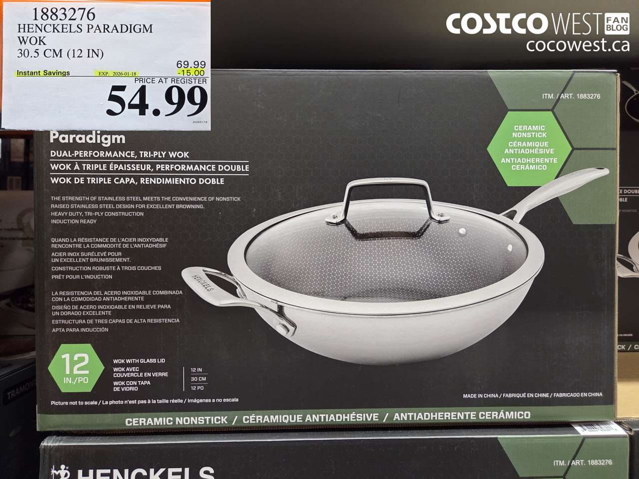 HENCKELS PARADIGM WOK 30.5 CM (12 IN)