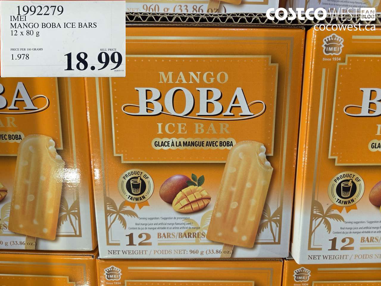 IMEI MANGO BOBA ICE BARS 12 X 80G