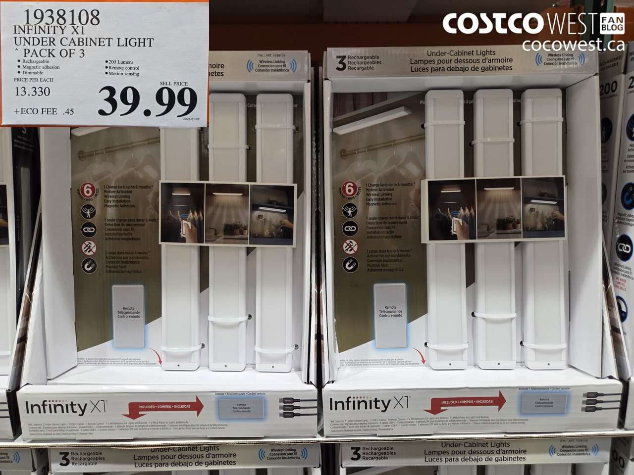 INFINITY X1 UNDER CABINET LIGHT PACK OF 3