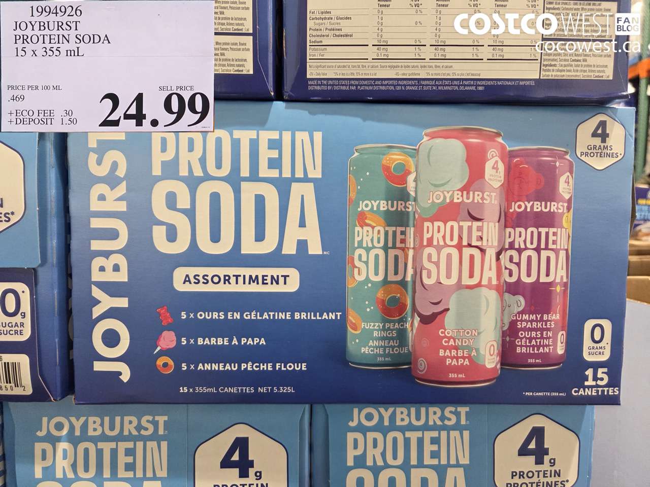 JOYBURST PROTEIN SODA 15 X 355ML