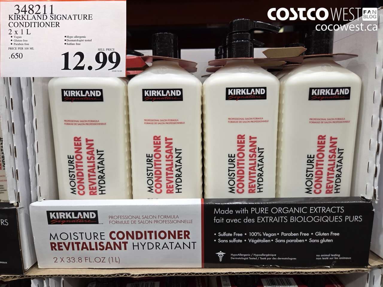 KIRKLAND SIGNATURE CONDITIONER 2 X 1L