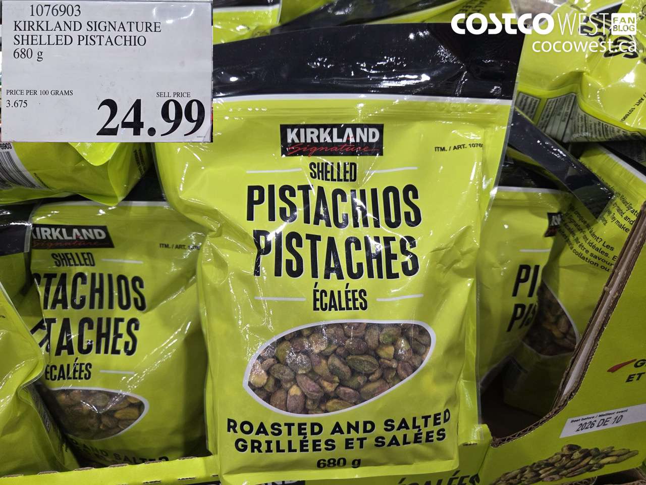 KIRKLAND SIGNATURE PISTACHIOS SHELLED 680G