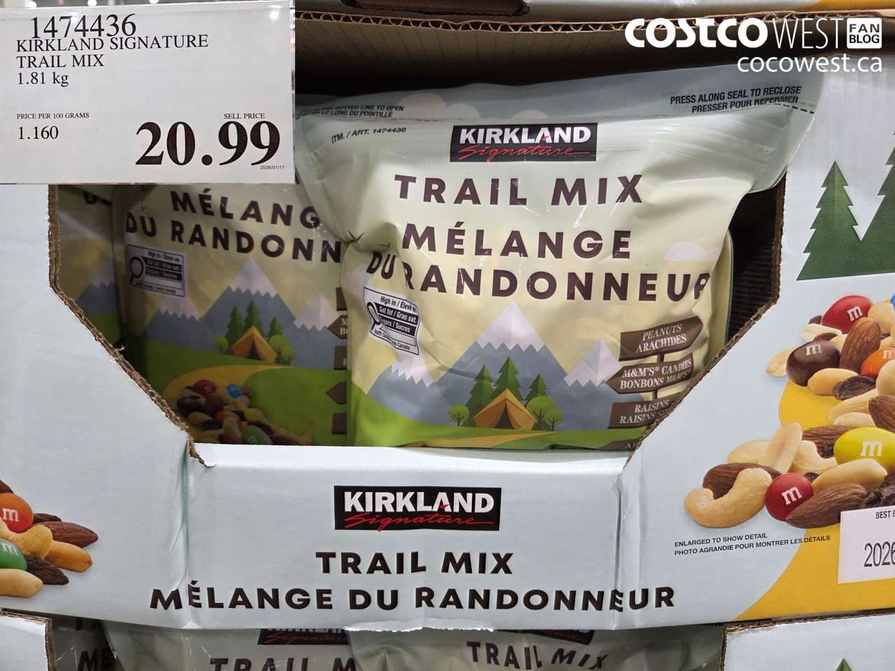 KIRKLAND SIGNATURE TRAIL MIX 1.81 kg