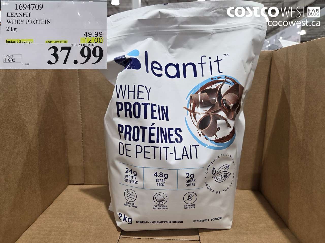 LEANFIT NATURALS WHEY PROTEIN VANILLA 2 KG