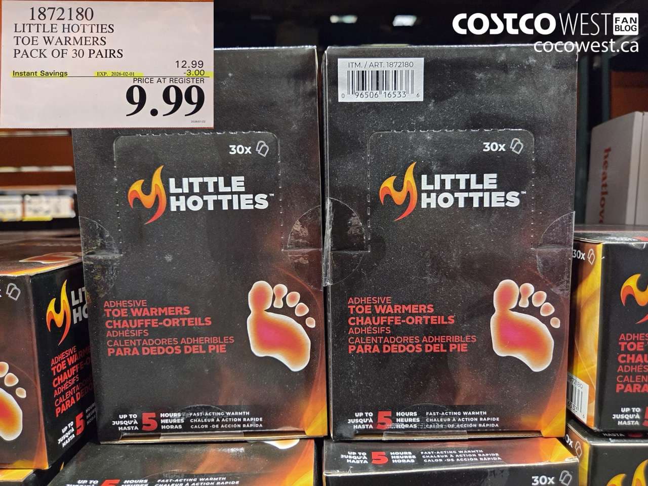 LITTLE HOTTIES TOE WARMERS PACK OF 30 PAIRS