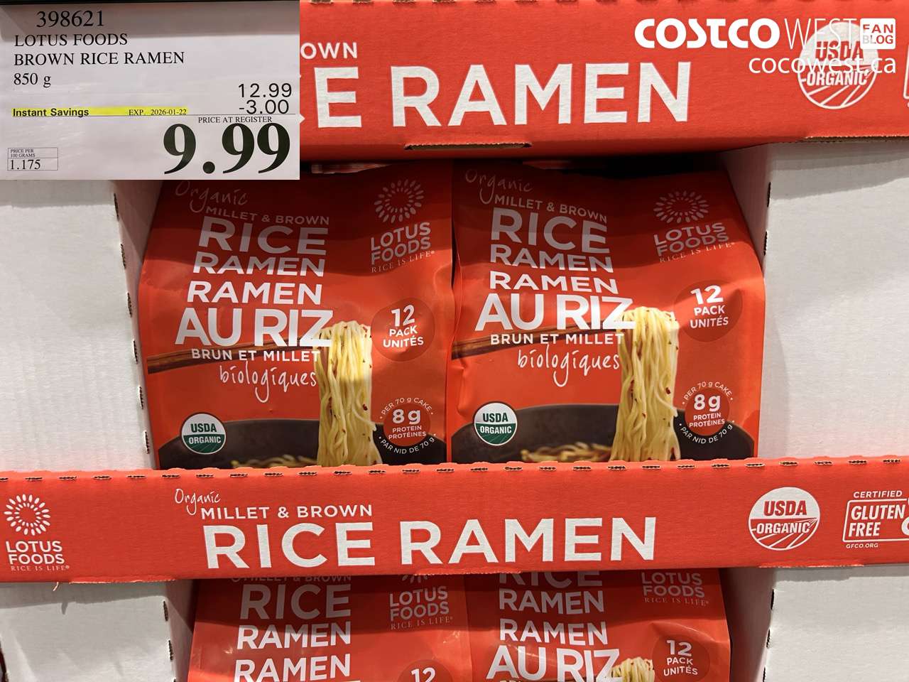 LOTUS FOODS BROWN RICE RAMEN 850 g