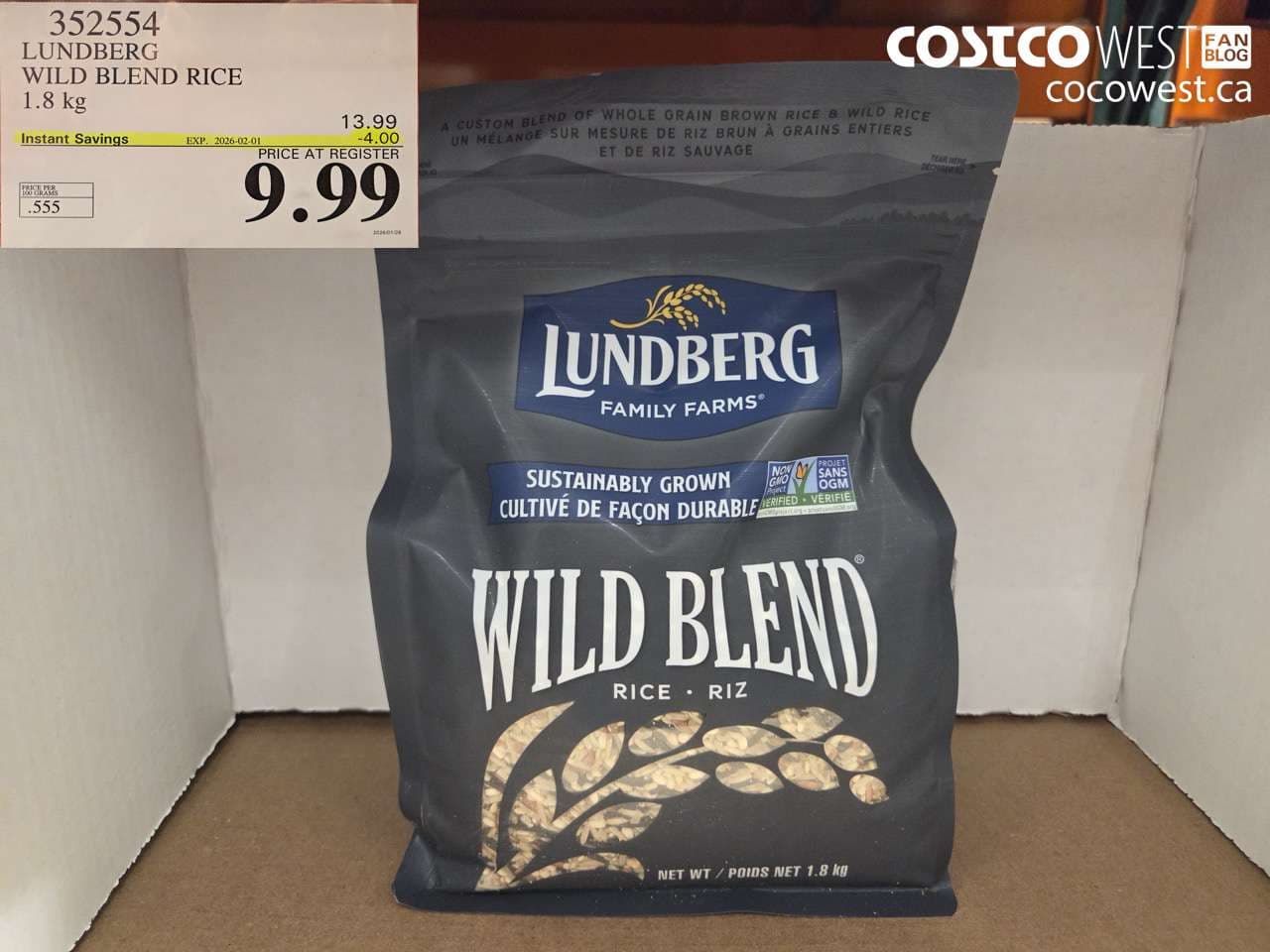 LUNDBERG WILD BLEND RICE 1.8KG