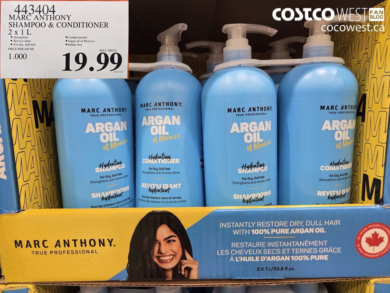 MARC ANTHONY SHAMPOO & CONDITIONER 2 X 1L