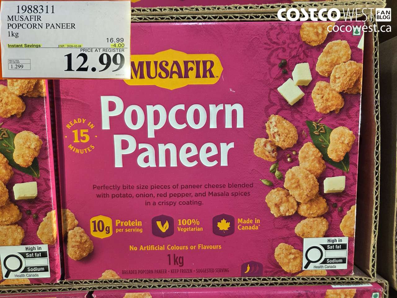MUSAFIR POPCORN PANEER 1KG