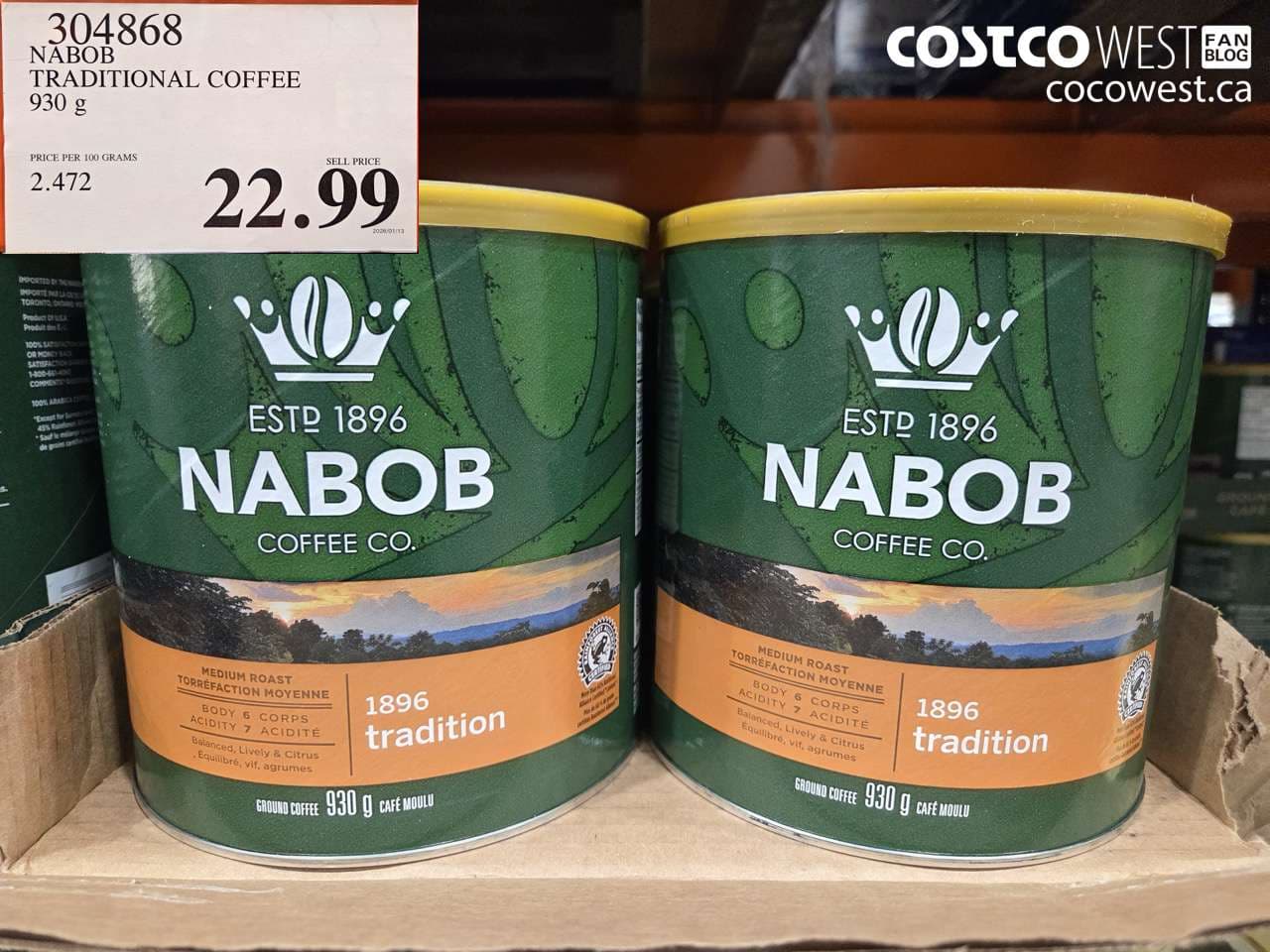 NABOB TRADITIONAL COFFEE 930G