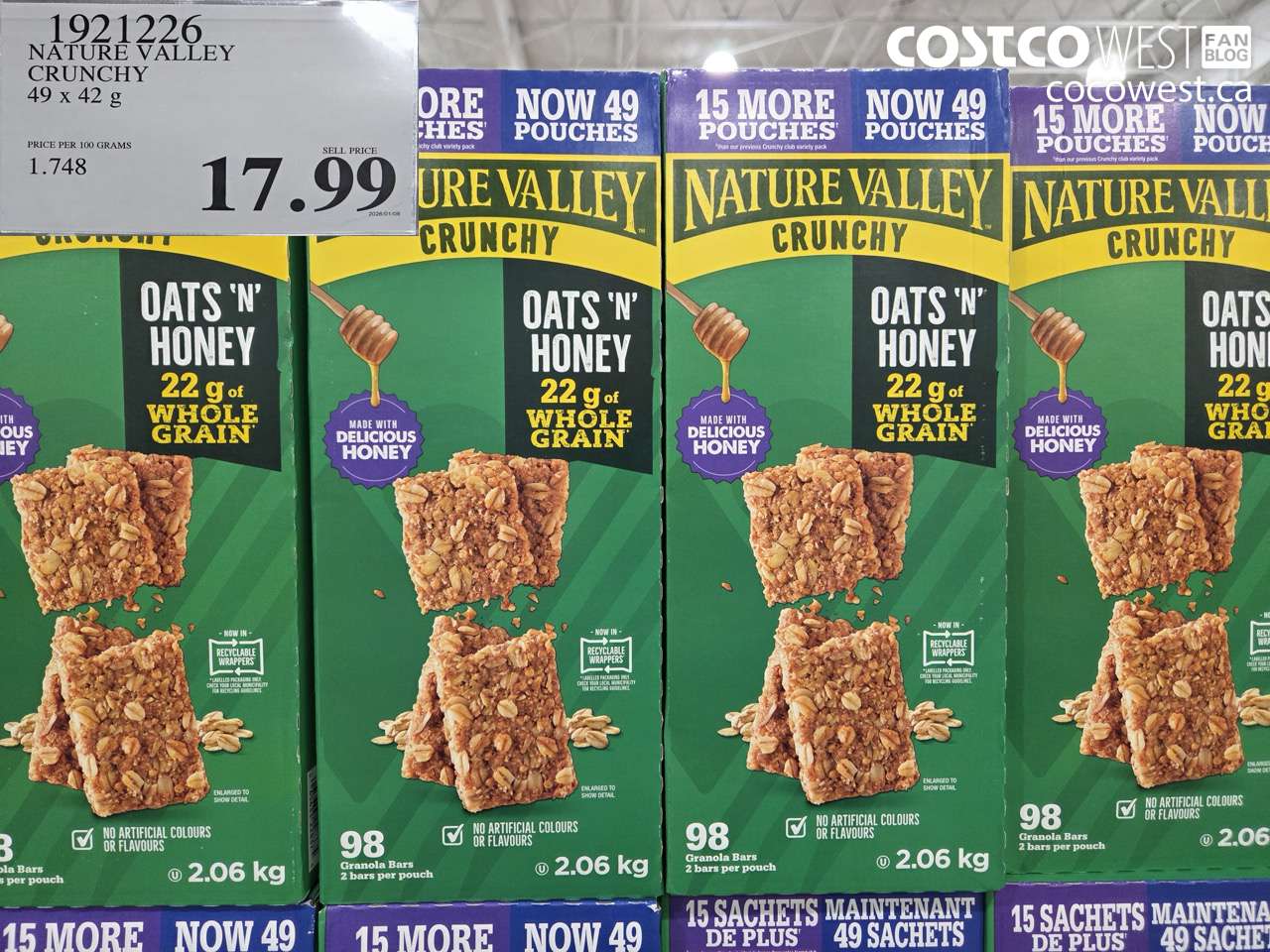NATURE VALLEY CRUNCHY 49 X 21G