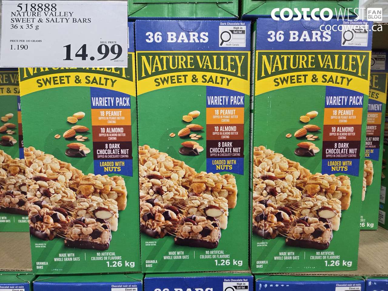NATURE VALLEY SWEET & SALTY BARS 36 x 35 g