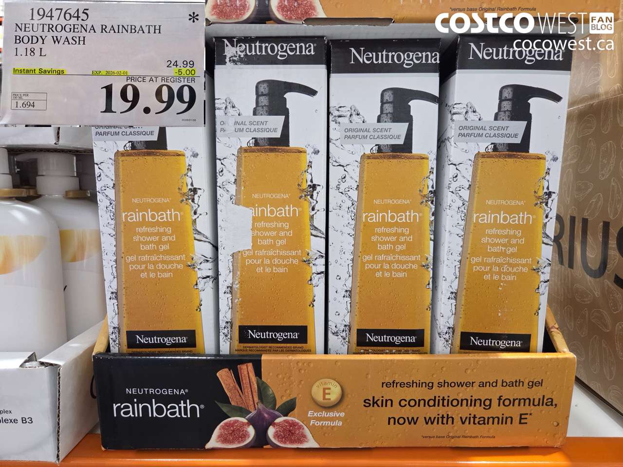 NEUTROGENA RAINBATH BODY WASH 1.18L