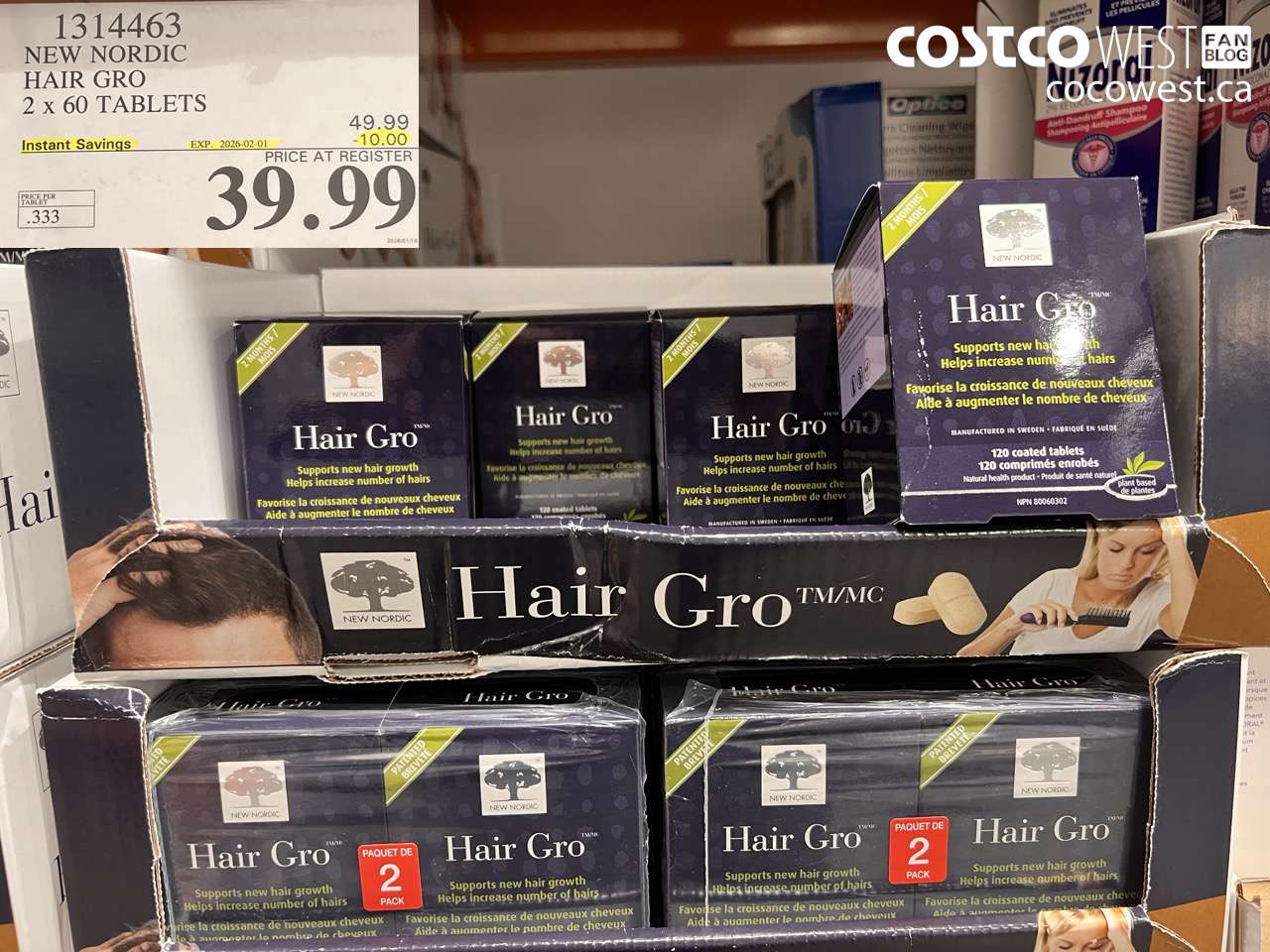 NEW NORDIC HAIR GRO 2 X 60 TABLETS