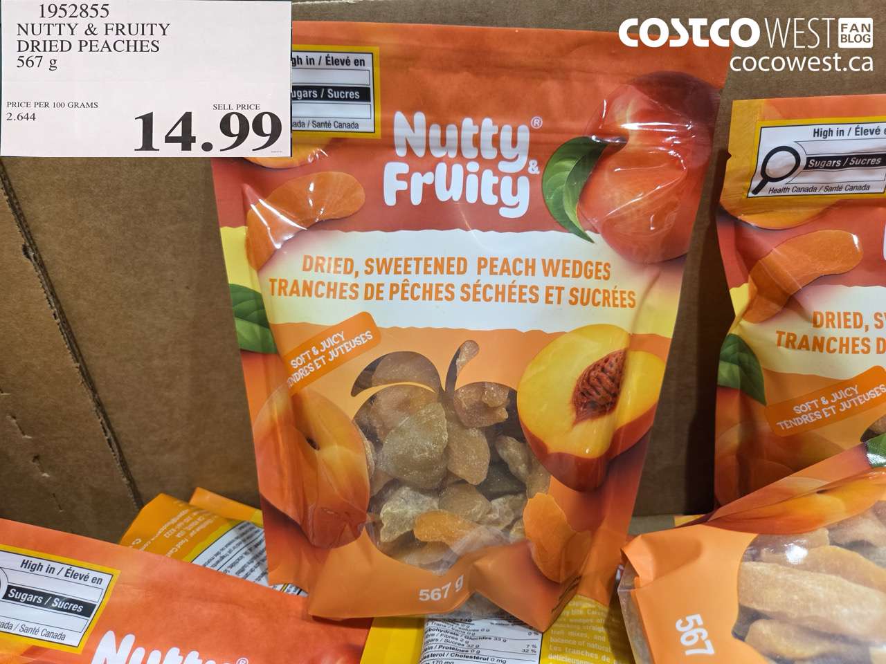NUTTY & FRUITY DRIED PEACHES 567G