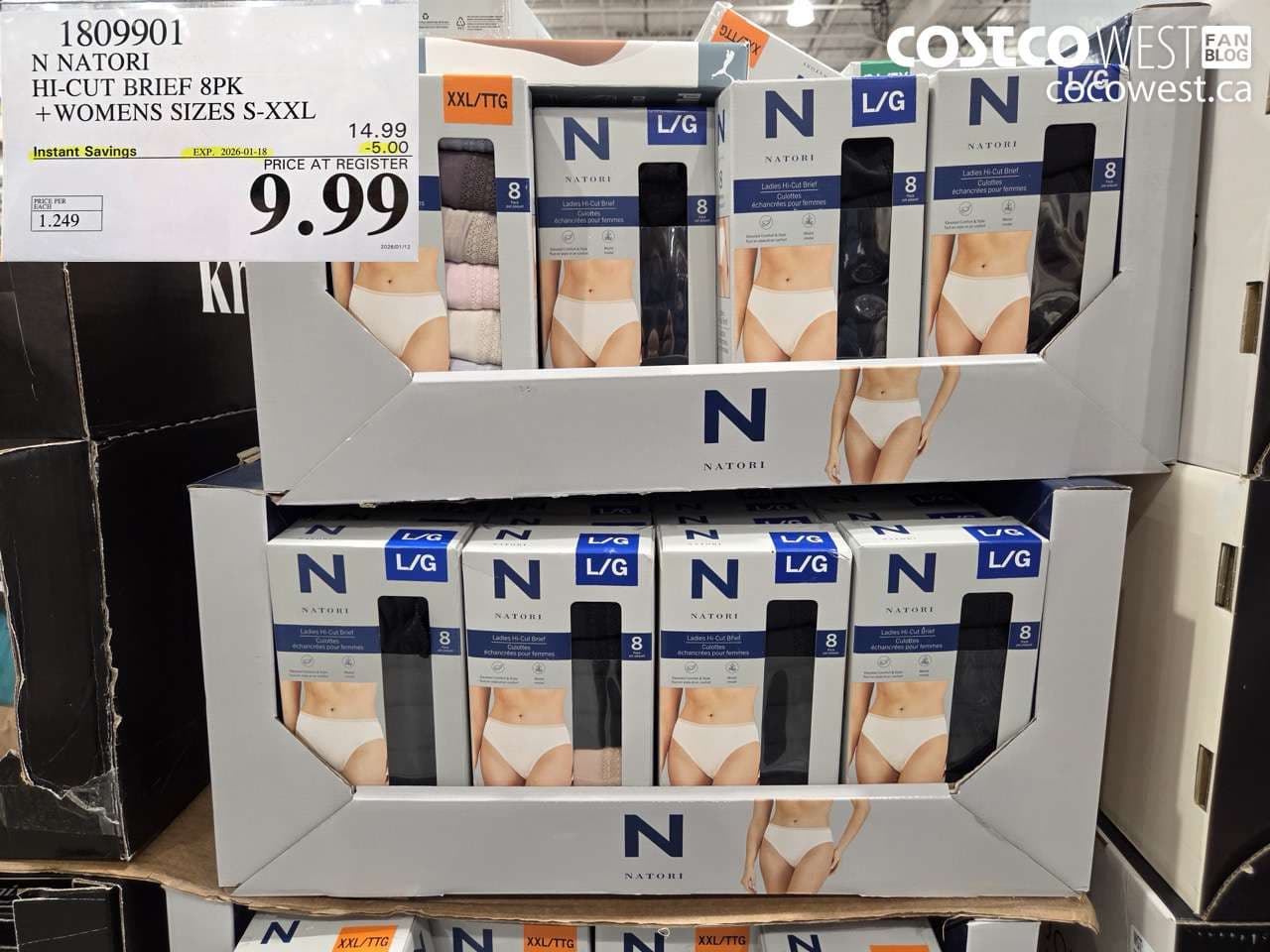 N NATORI HI-CUT BRIEF 8PK WOMENS SIZES S-XXL