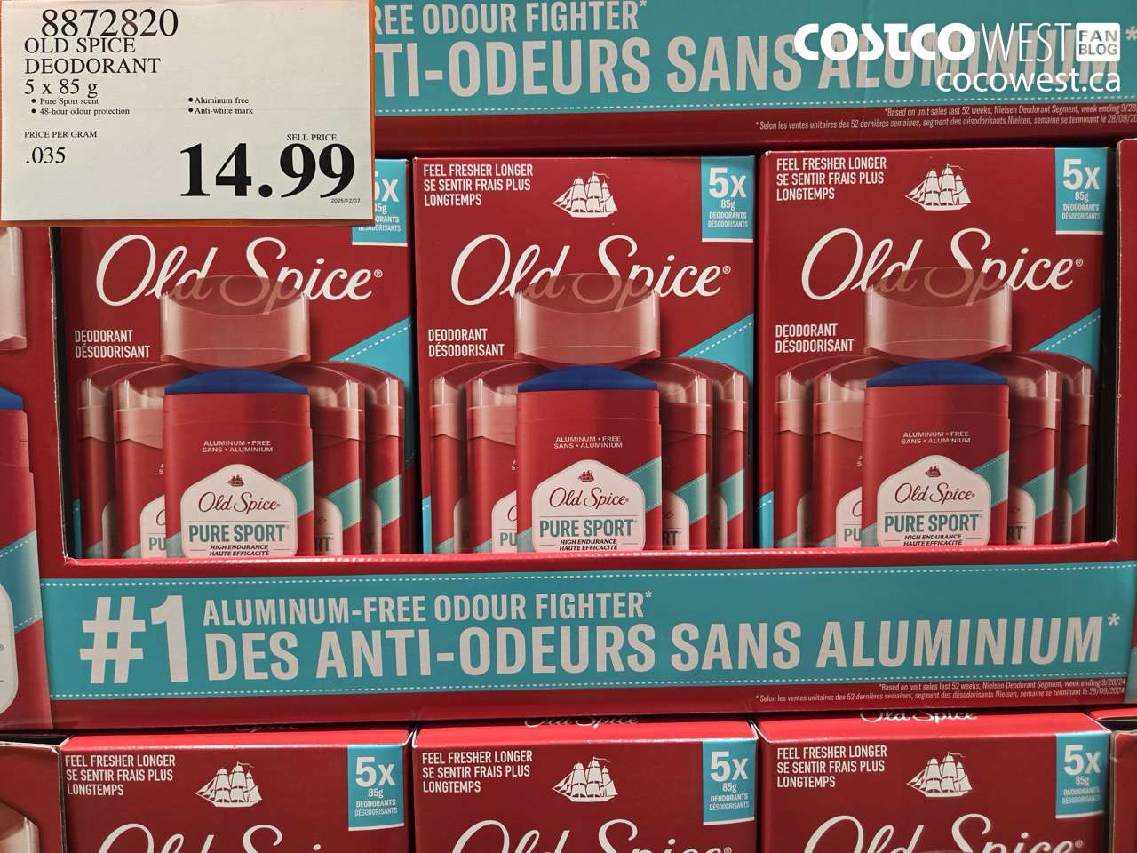 OLD SPICE DEODORANT 5 x 85 g
