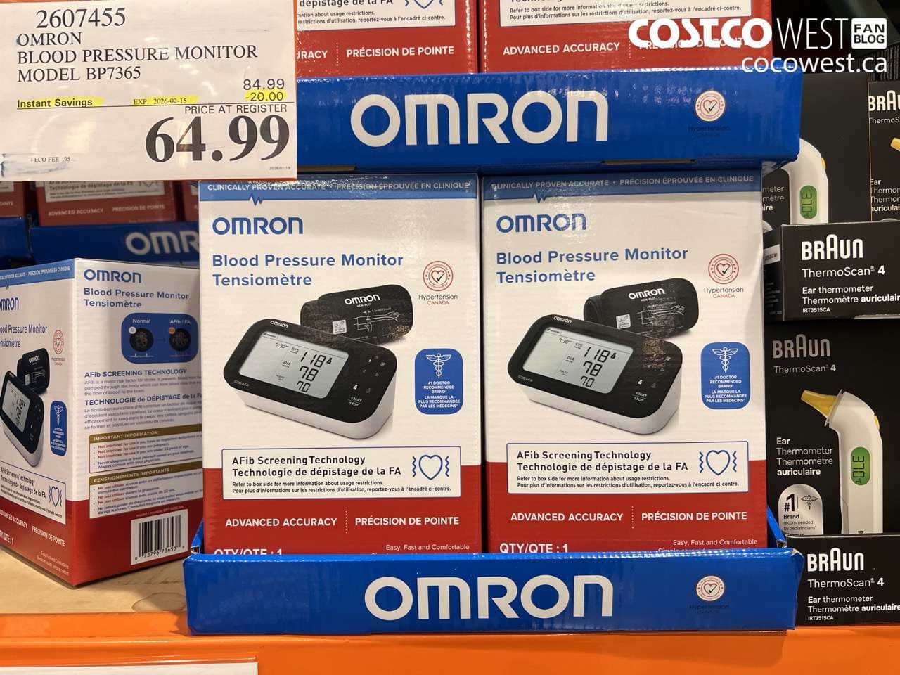 OMRON BLOOD PRESSURE MONITOR MODEL BP7365