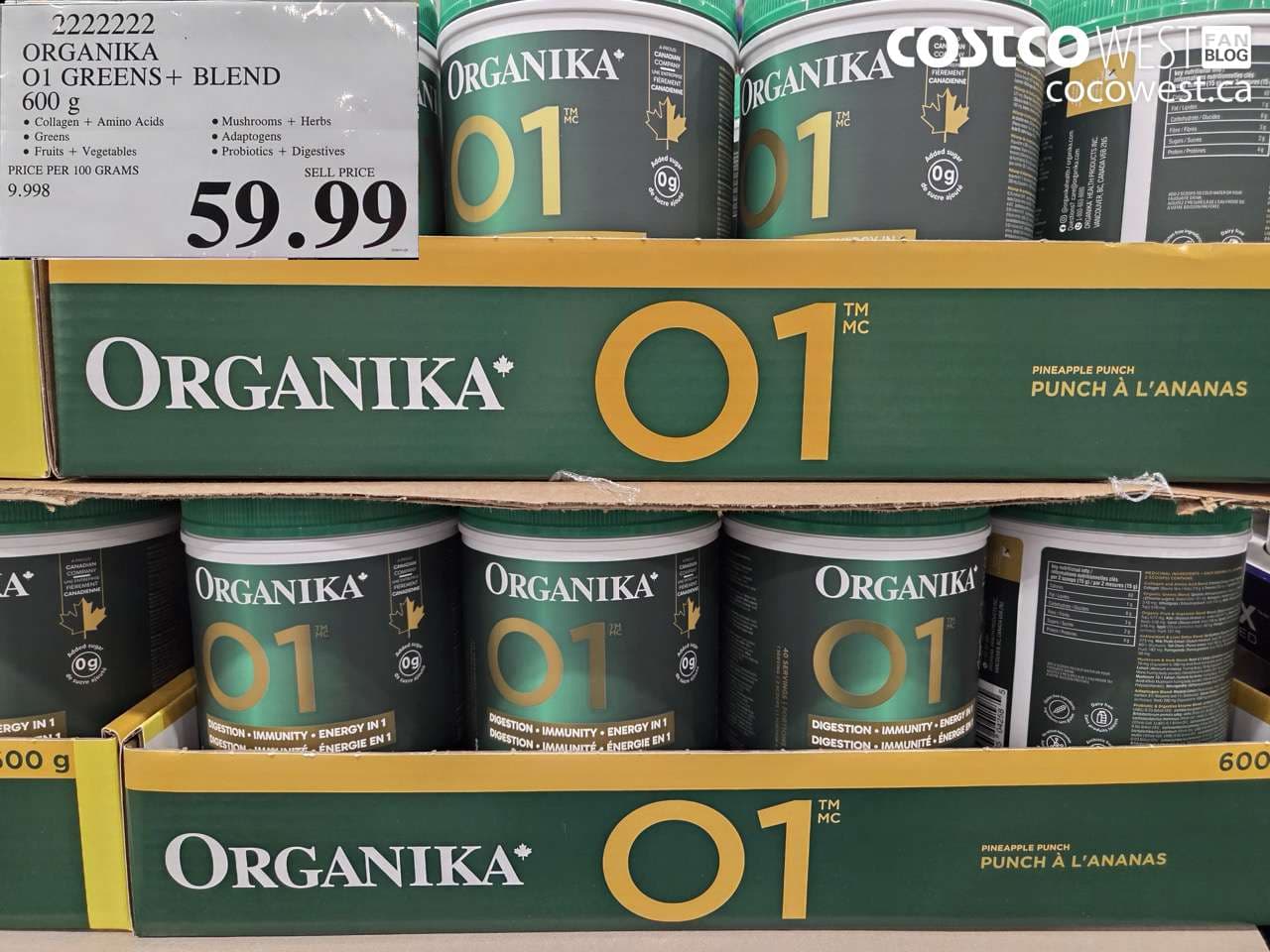 ORGANIKA O1 GREENS+ BLEND 600G