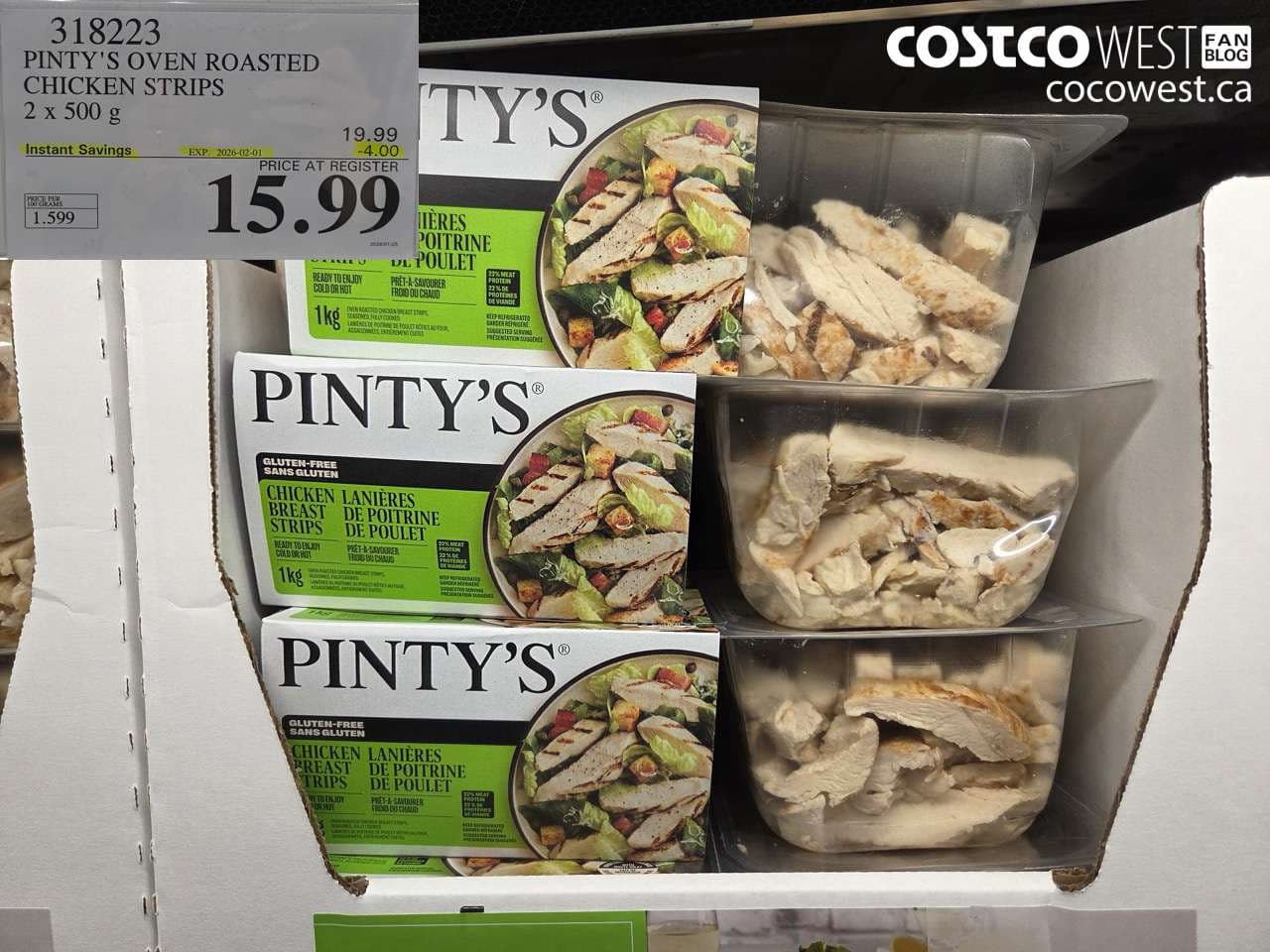 PINTY’S OVEN ROASTED CHICKEN STRIPS 2 x 500 g