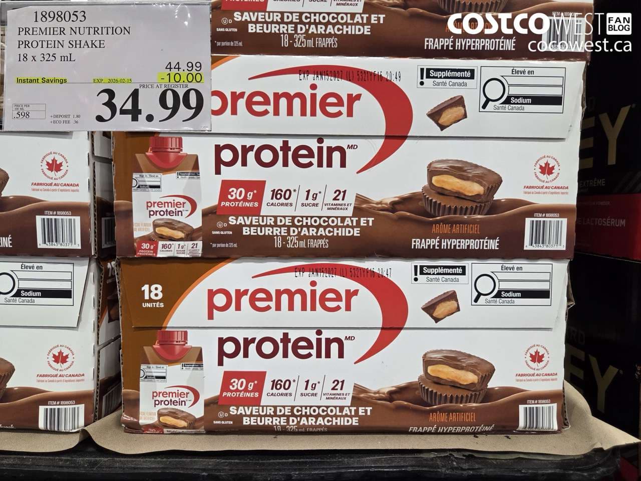 PREMIER NUTRITION PROTEIN SHAKE 18 X 325ML