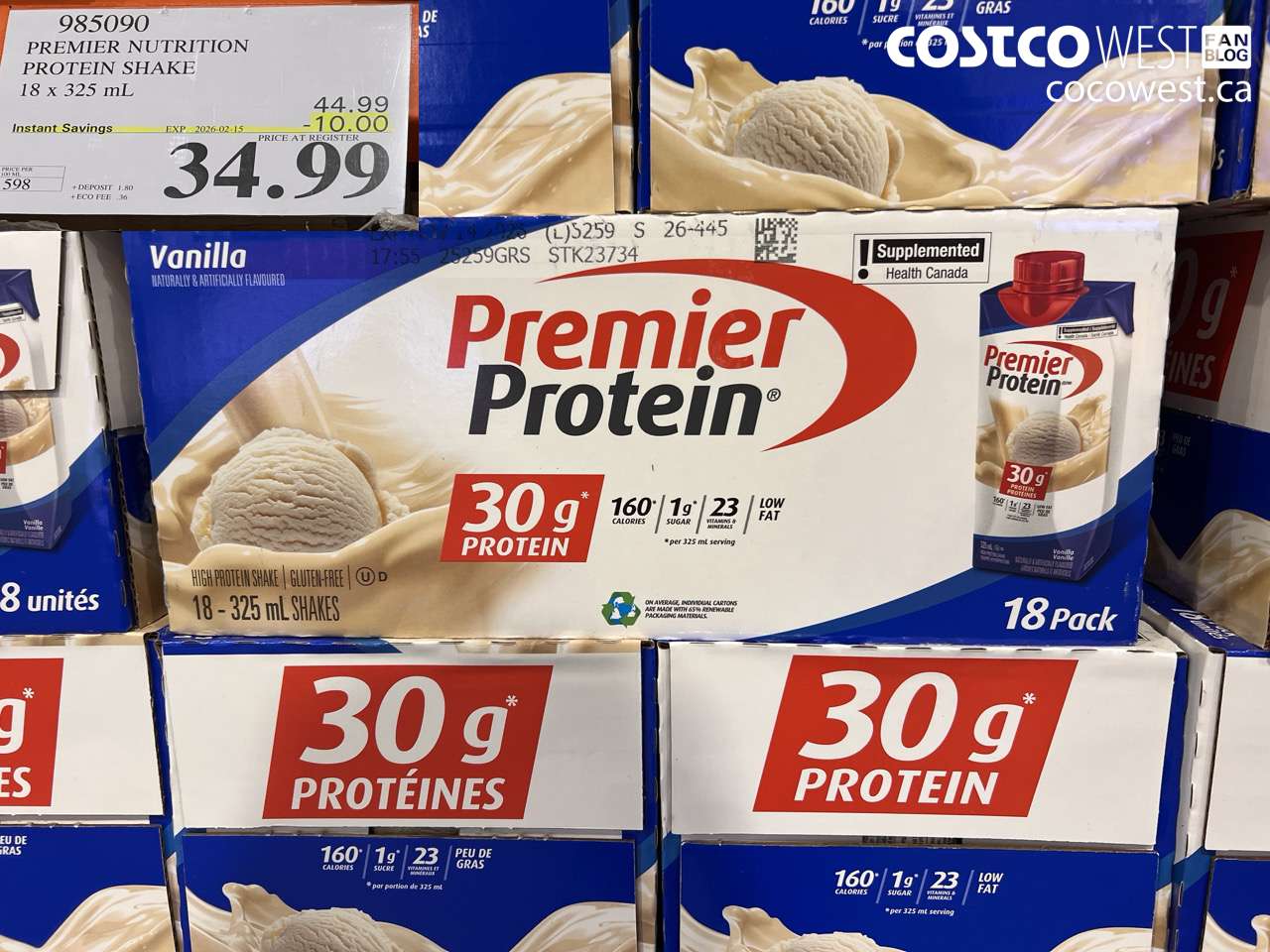 PREMIER NUTRITION PROTEIN SHAKE 18 x 325 mL