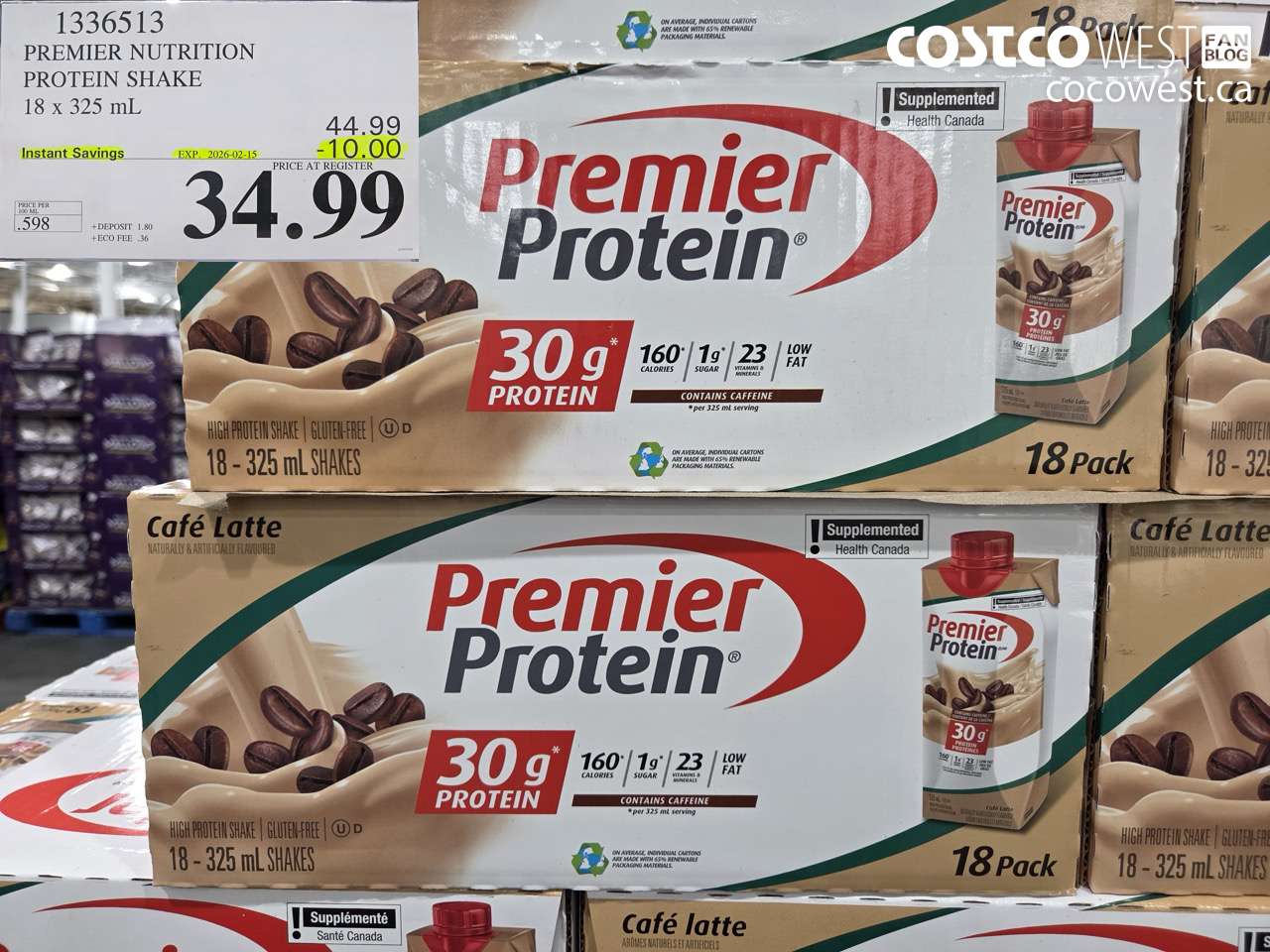 PREMIER NUTRITION PROTEIN SHAKE 18 x 325 mL