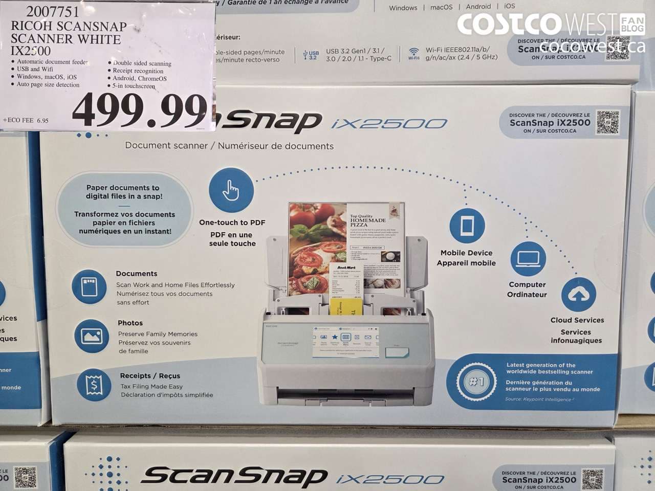 RICOH SNAPSCAN SCANNER WHITE IX2500