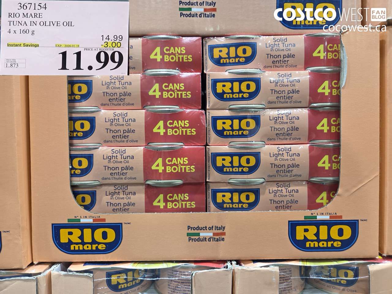 RIO MARE TUNA IN OLIVE OIL 4 x 160 g