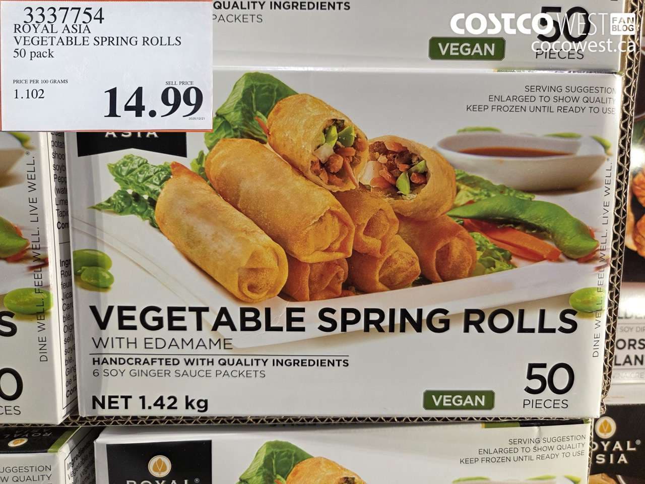 ROYAL ASIA VEGETABLE SPRING ROLLS 50 PACK