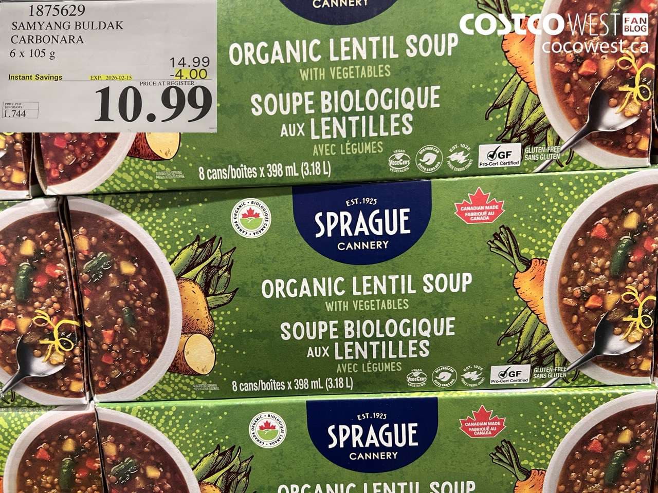 SAMYANG BULDAK CARBONARA 6 x 105 g